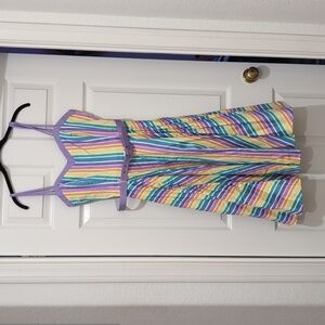 Collectif rainbow swing dress nwt